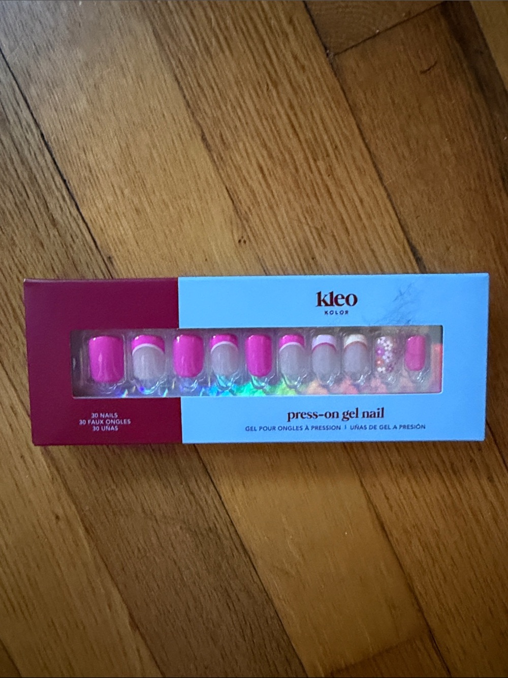 Kleo Kolor Pink Press-On Gel Nails - 30 Pack - Petal Pusher